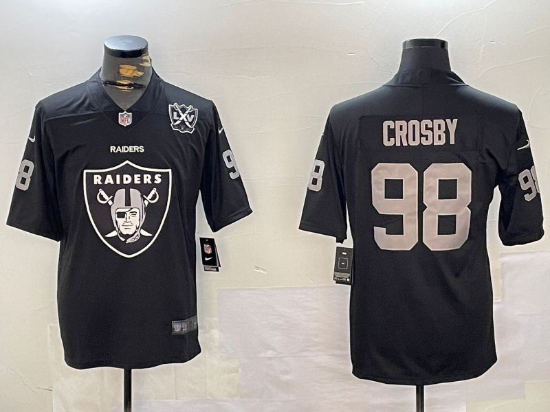 Men Oakland Raiders #98 Crosby Black 2024 Nike Limited NFL Jersey style 12012